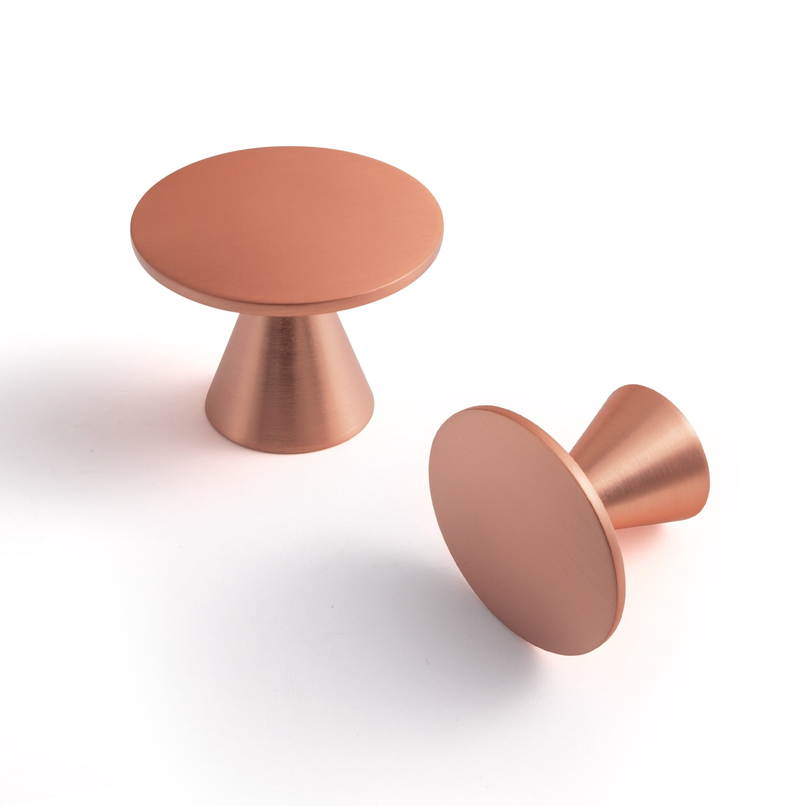 Goo-Ki Brushed Copper Cabinet Drawer Knobs, Zinc Alloy 1.8" Dia Cabinet Handles Hardware for Dresser,Wardrobe,Cupboard, 6 Pack