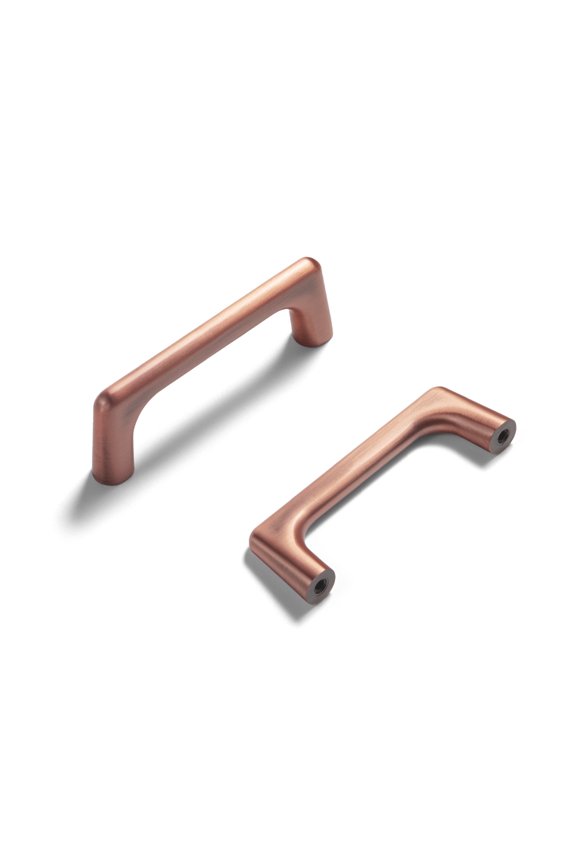 Brushed Copper Cabinet Pulls with 3'' Hole Centers, Modern Style Zinc Alloy Cabinet Handles for Dresser,Wardrobe,Cupboard- 6 Pack