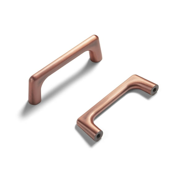 Goo-Ki Brushed Copper Cabinet Pulls with 3'' Hole Centers, Modern Style Zinc Alloy Cabinet Handles for Dresser,Wardrobe,Cupboard- 6 Pack