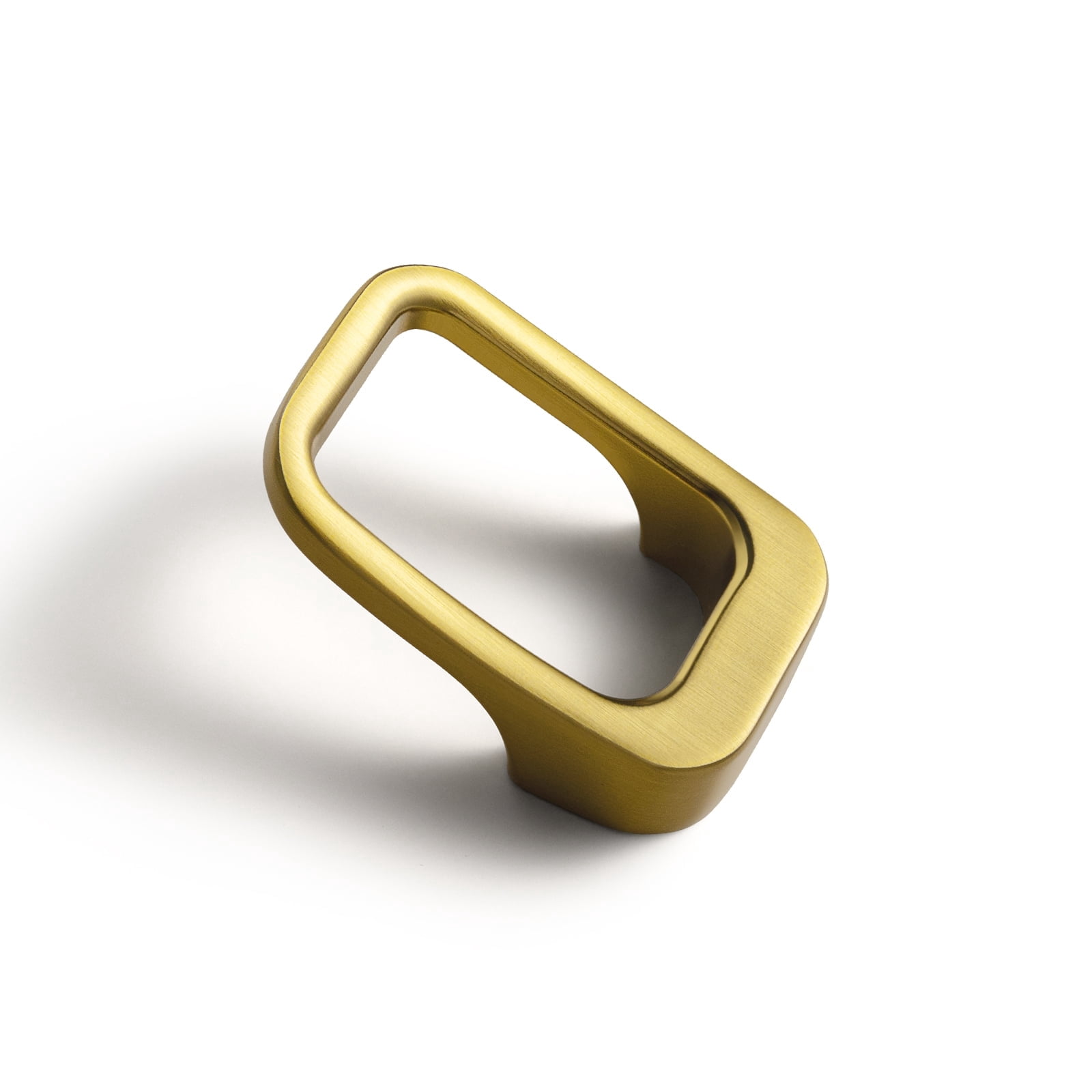 Goo-Ki Brushed Gold Cabinet Knobs with 0.6''(16MM) Hole Center, Modern Zinc Alloy Cabinet Handles for Drawer,Wardrobe,Cupboard, 6 Pack