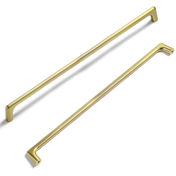 Goo-Ki Brushed Gold Cabinet Pulls with 12.6'' Hole Centers, Modern Style Zinc Alloy Cabinet Handles for Dresser,Wardrobe,Cupboard- 6 Pack