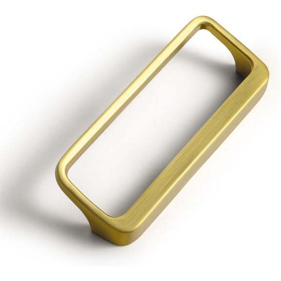 Goo-Ki Brushed Gold Cabinet Pulls with 3''(76MM) Hole Center, Modern Zinc Alloy Cabinet Handles for Drawer,Wardrobe,Cupboard, 6 Pack