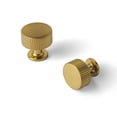thumbnail image 1 of Goo-Ki Brushed Gold Zinc Alloy Cabinet Knob - Single Hole Striped Decorations Cabinet Pull Hardware for Bedroom, Kitchen, 6 Pack, 1 of 8