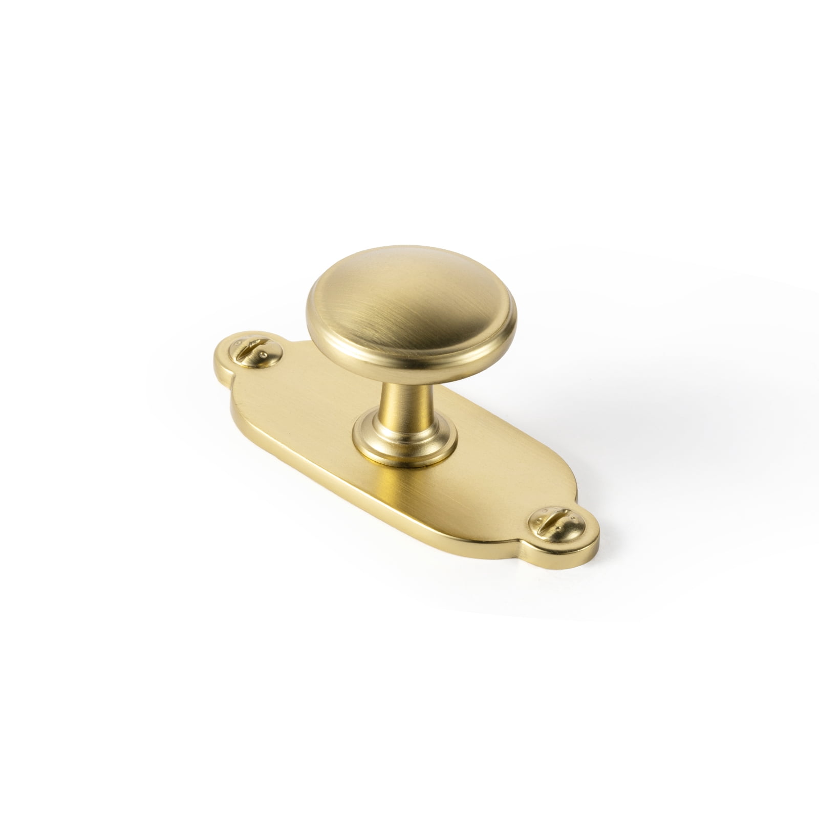Goo-Ki Champagne Bronze Cabinet Drawer Knobs with Backplate, Zinc Alloy Kitchen Hardware,Modern Single Hole Bar Pull Handles for Cupboard Wardrobe,6 Pack (6781-G013)