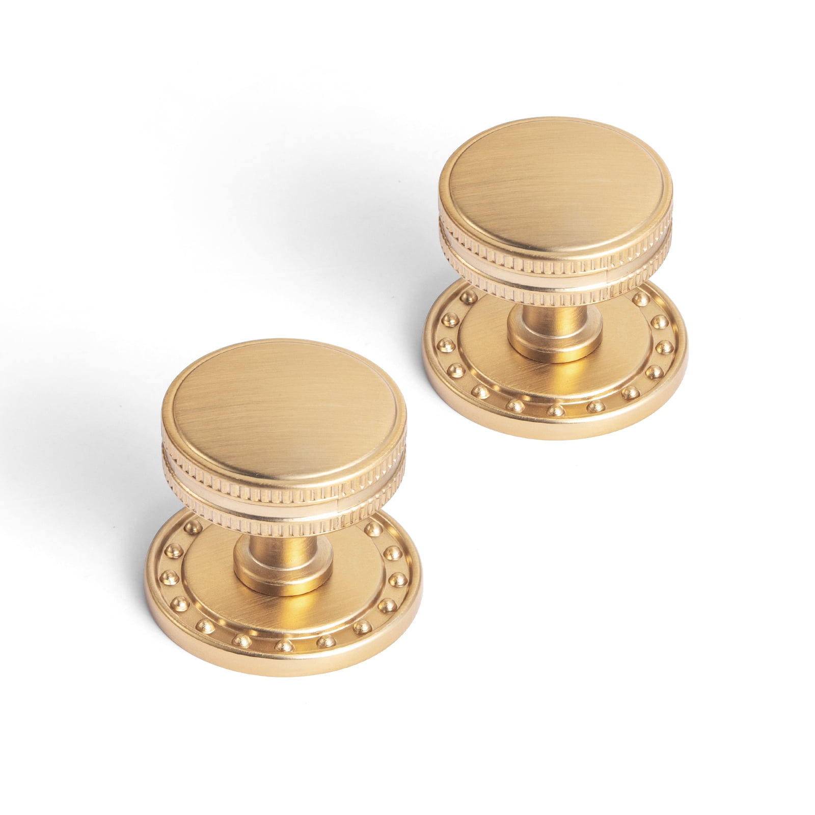 Goo-Ki Champagne Bronze Cabinet Drawer Knobs with Backplate, Cabinet Handles Zinc Alloy Hardware for Dresser,Wardrobe,Cupboard, 6 Pack (G018)