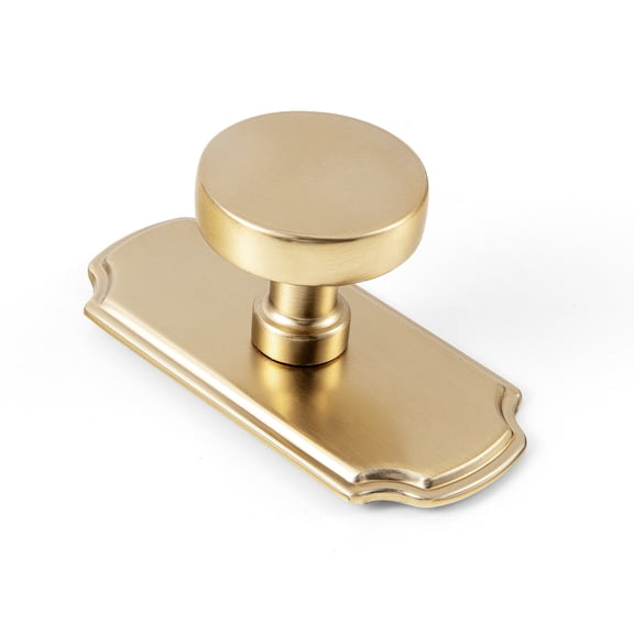 Goo-Ki Champagne Bronze Cabinet Drawer Knobs with Backplate, Zinc Alloy Cabinet Handles for Dresser,Wardrobe,Cupboard, 6 Pack (6651-g031)