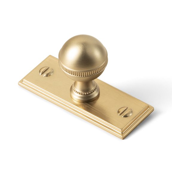 Goo-Ki Champagne Bronze Cabinet Drawer Knobs with Backplate, Zinc Alloy Cabinet Handles for Dresser,Wardrobe,Cupboard, 6 Pack (9637-c)