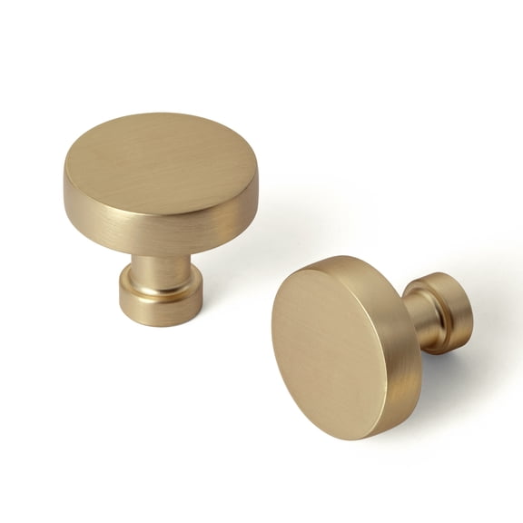 Goo-Ki Champagne Bronze Cabinet Knob Drawer Knobs, Solid Zinc Alloy Vintage Bronze Retro Single Hole Drawer Knobs Kitchen Hardware for Closet,Wardrobe,Dresser,Cupboard, 6 Pack