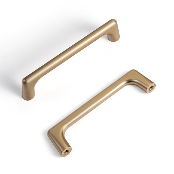 Goo-Ki Champagne Bronze Cabinet Pulls with 4''(102mm) Hole Centers, Modern Style Zinc Alloy Cabinet Handles for Dresser,Wardrobe,Cupboard- 6 Pack
