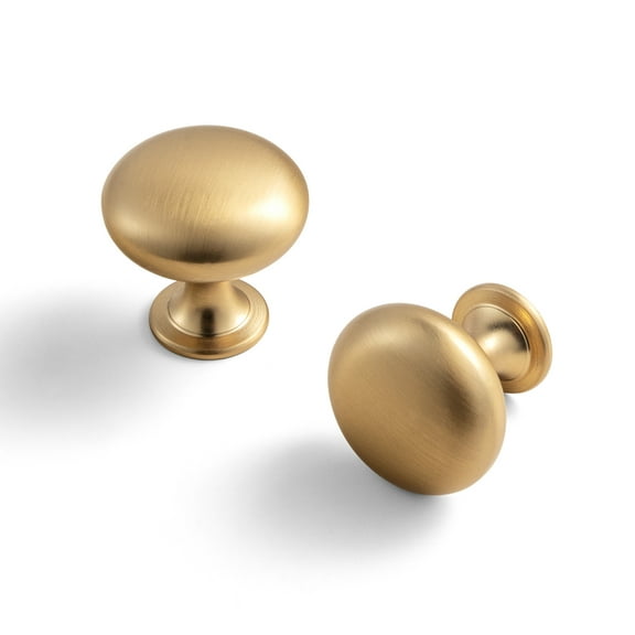 Goo-Ki Champagne Bronze Zinc Alloy Cabinet Knobs, Dresser Pulls for Kitchen, Vintage Drawer Hardware Handles for Bedroom, 6 Pack