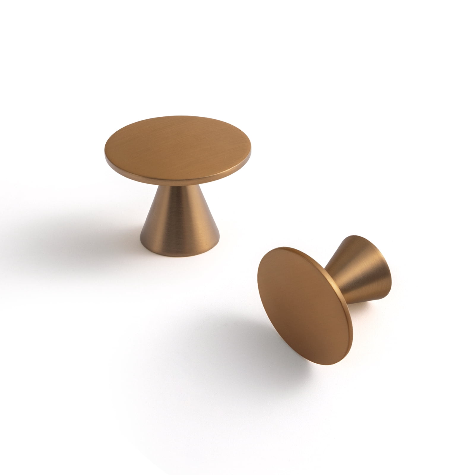 Goo-Ki Champagne Brown Cabinet Drawer Knobs, Zinc Alloy Cabinet Handles Hardware for Dresser,Wardrobe,Cupboard, 6 Pack