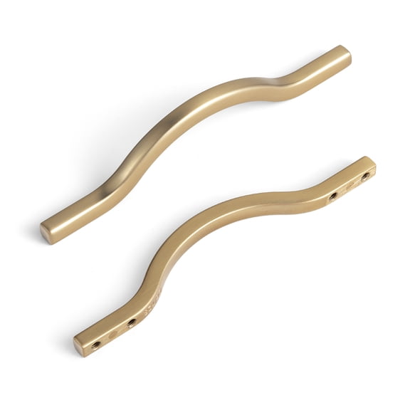 Goo-Ki Double Hole Centers (3.8''/5'') Champagne Bronze Cabinet Pulls, Zinc Alloy Cabinet Handles for Drawer Cupboard Wardrobe, 6 Pack