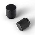 thumbnail image 1 of Goo-Ki Knurled Matte Black Cabinet Knobs, Vintage Bronze Drawer Knobs, Solid Retro Brass Single Hole Cabinet Handles for Closet Wardrobe Dresser Cupboard, 6 Pack, 1 of 9