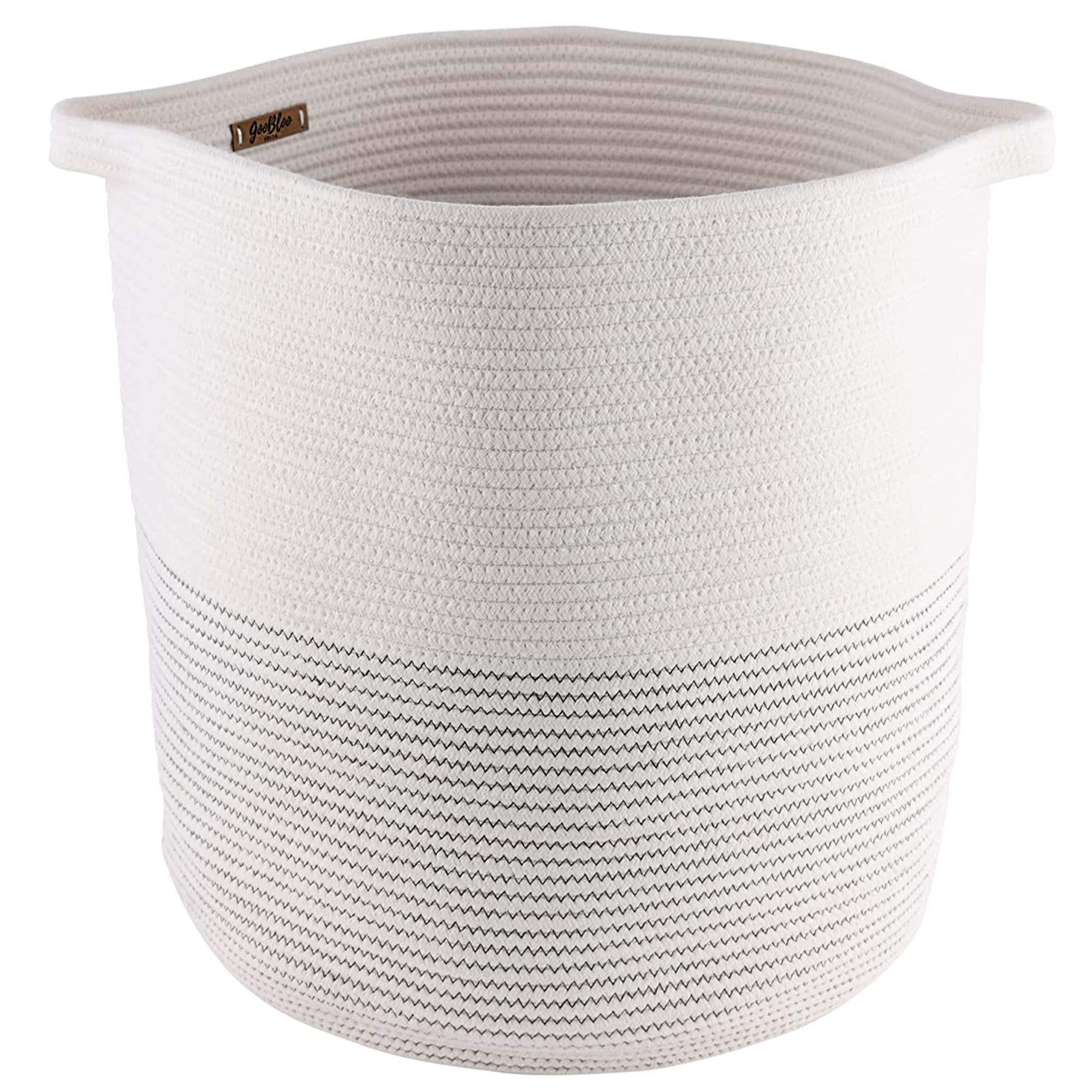 GooBloo Extra Large Handmade Woven Storage Basket 100 Jute 20” x 16