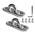 thumbnail image 1 of GooMeng 316 Stainless Marine Grade 75mm Heavy Duty Boat Pad Eye Hooks, Ceiling Hooks (1 Pair), 1 of 5
