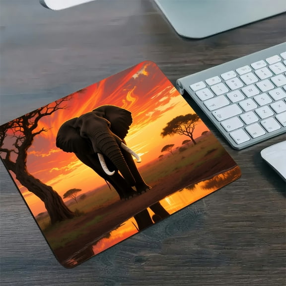 GooTPa 1210inch A Elephant   Personalized Hard Desk Mat with Non-Slip Base Diatom Mud Mouse Pad for Gaming and Office
