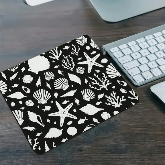GooTPa 1210inch Deep Sea Shells Diatom Mud Mouse Pad Hard Desk Mat with Non-Slip Base ,Fast Drying Washable Premium Mousepad for Gaming and Office