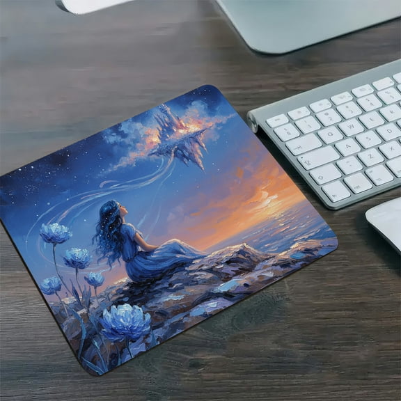 GooTPa 1210inch Fantasy Dreamscape  Diatom Mud Mouse Pad  Hard Desk Mat with Non-Slip Base ,Fast Drying Washable Premium Mousepad for Gaming and Office