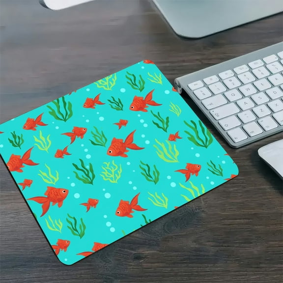GooTPa 1210inch Goldfish Pond Harmony   Hard Desk Mat with Non-Slip Base Diatom Mud Mouse Pad ,Fast Drying Washable Premium Mousepad for Gaming and Office
