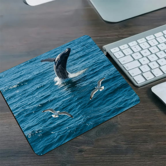GooTPa 1210inch Humpback Whale Breach Fast Drying Washable Premium Mousepad
Personalized Hard Desk Mat with Non-Slip Base for Gaming and Office
