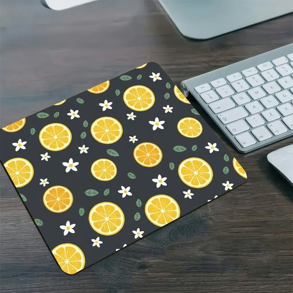 GooTPa 1210inch Lemon & Blossom Pattern Diatom Mud Mouse Pad Fast Drying Washable Premium Mousepad
for Gaming and Office