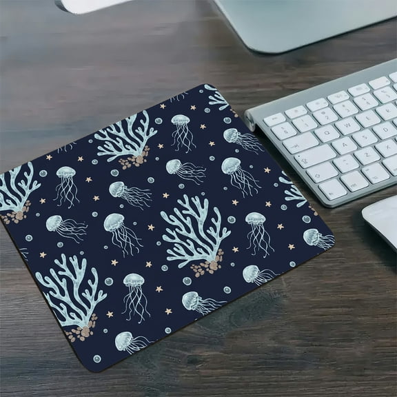 GooTPa 1210inch Midnight Jellyfish Bloom  Diatom Mud Mouse Pad  Fast Drying Washable Premium Mousepad 
 for Gaming and Office