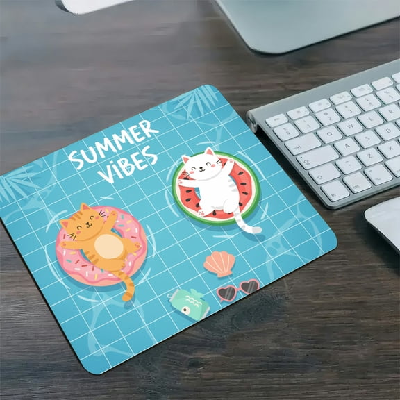 GooTPa 1210inch Poolside Summer Vibes  Diatom Mud Mouse Pad  Personalized Hard Desk Mat with Non-Slip Base for Gaming and Office