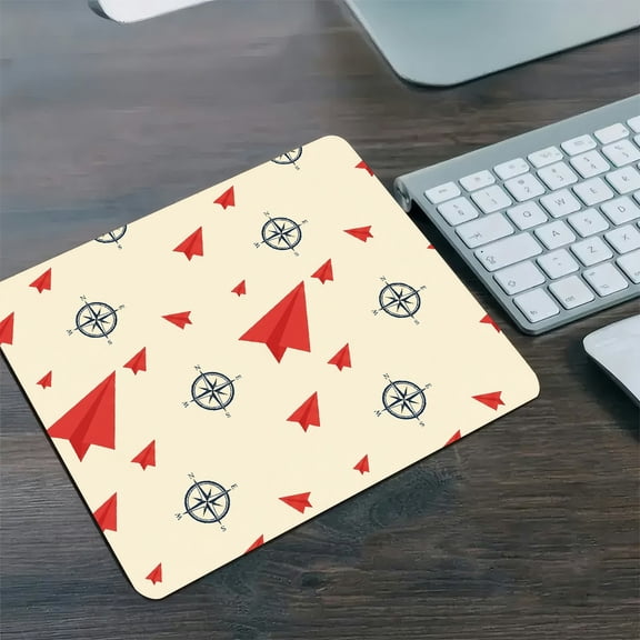 GooTPa 1210inch Red Plane Navigation Personalized Hard Desk Mat with Non-Slip Base Fast Drying Washable Premium Mousepad
for Gaming and Office