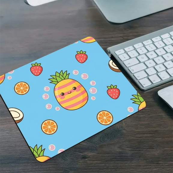 GooTPa 1210inch Smiling Pineapple   Fast Drying Washable Premium Mousepad 
  Personalized Hard Desk Mat with Non-Slip Base for Gaming and Office