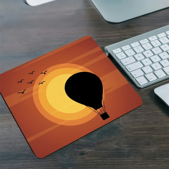 GooTPa 1210inch Solar Balloon Drift   Personalized Hard Desk Mat with Non-Slip Base Diatom Mud Mouse Pad for Gaming and Office
