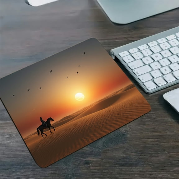 GooTPa 1210inch Solitary Desert Quest Personalized Hard Desk Mat with Non-Slip Base Fast Drying Washable Premium Mousepad
for Gaming and Office
