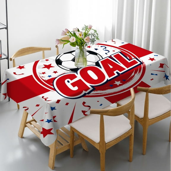 GooTPa 2026 World Soccer Tablecloth, England Soccer Goal Celebration, Flag Theme Rectangular Table Cover, Football Party Table Cloth for Sports Game Day, Birthday, Tailgate, Picnic Decor, 55x70in
