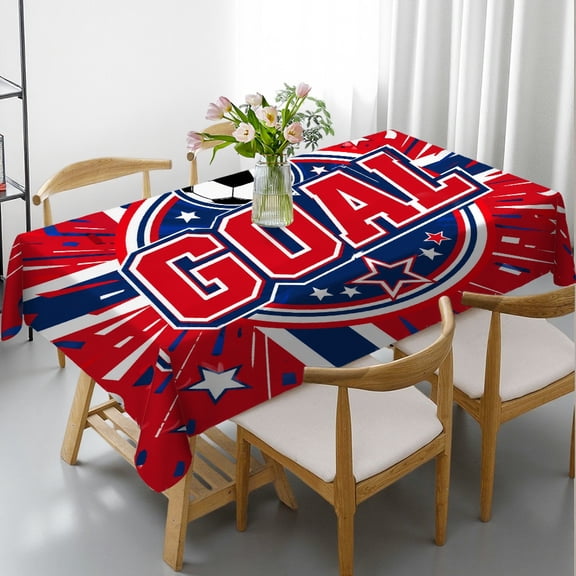 GooTPa 2026 World Soccer Tablecloth, Norway Soccer Goal Celebration, Flag Theme Rectangular Table Cover, Football Party Table Cloth for Sports Game Day, Birthday, Tailgate, Picnic Decor, 55x70in