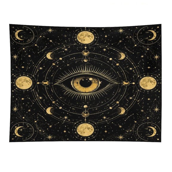GooTPa Celestial All Seeing Eye Polyester Wall Tapestry Anti Wrinkle Art Hanging Decor for Bedroom Living Room Home Holiday Decoration Gift