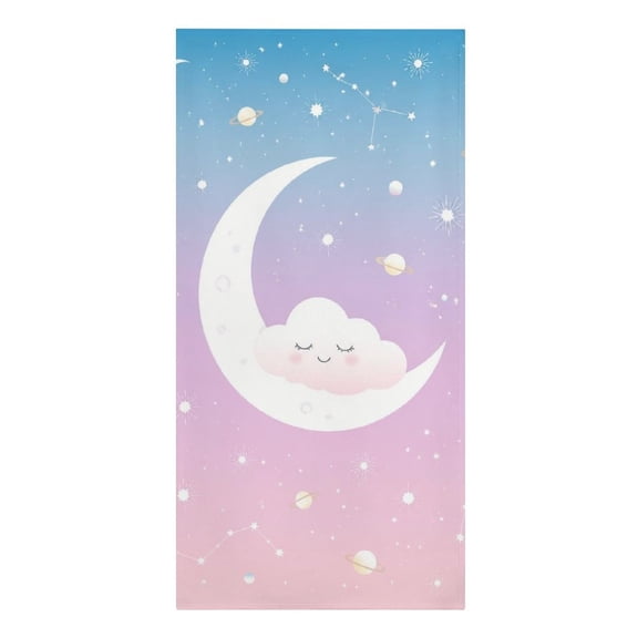 GooTPa Dreamy Moon Cloud Microfiber Beach Towel 61.4×30.3Inch Quick Dry Lightweight Sand Free Towel for Travel Swim Pool Camping Gym(Flower)