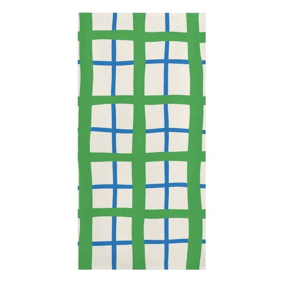 GooTPa Grid Check Green Blue Pattern Microfiber Beach Towel 61.4×30.3Inch Quick Dry Lightweight Sand Free Towel for Travel Swim Pool Camping Gym(Flower)