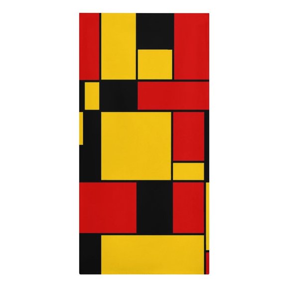 GooTPa Mondrian Style Blocks Pattern Microfiber Beach Towel 61.430.3Inch Quick Dry Lightweight Sand Free Towel for Travel Swim Pool Camping Gym(Flower)