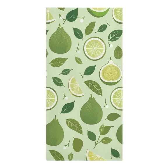 GooTPa Pear Lime Leaf Pattern Microfiber Beach Towel 61.4×30.3Inch Quick Dry Lightweight Sand Free Towel for Travel Swim Pool Camping Gym(Flower)