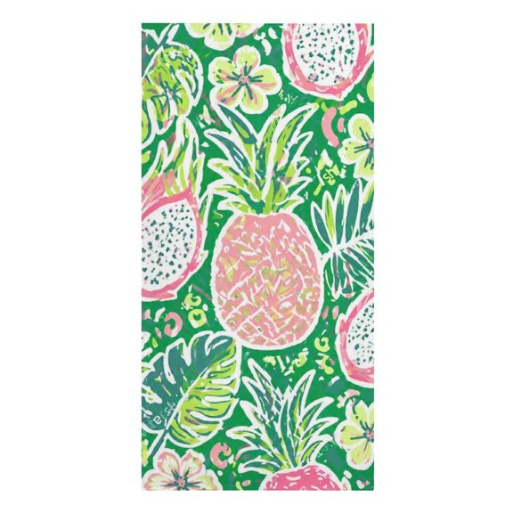 GooTPa Pineapple And Dragon Fruit Tropical Pattern Microfiber Beach Towel 61.4×30.3Inch Quick Dry Lightweight Sand Free Towel for Travel Swim Pool Camping Gym