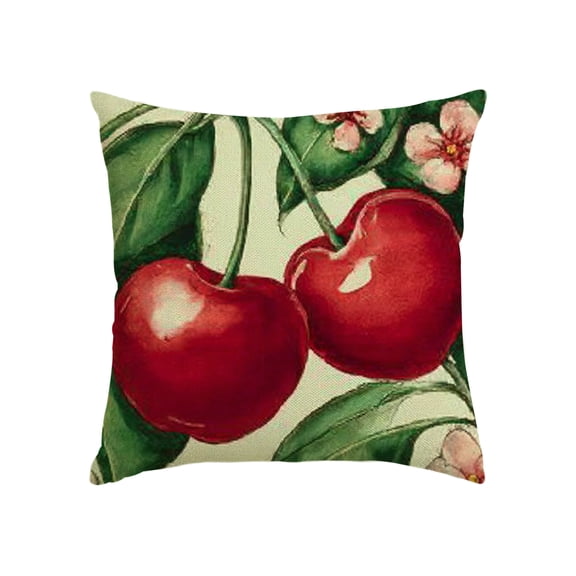GooTPa Spring Summer Fruit Pillow Covers, Apple Throw Pillow Case Decoration, Linen Cushion Covers for Couch Sofa Bedroom Living Room Holiday Home Decor - 20x20in
