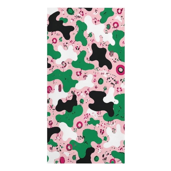 GooTPa Vibrant Green Pink Paint Splatter Microfiber Beach Towel 61.430.3Inch Quick Dry Lightweight Sand Free Towel for Travel Swim Pool Camping Gym(Flower)