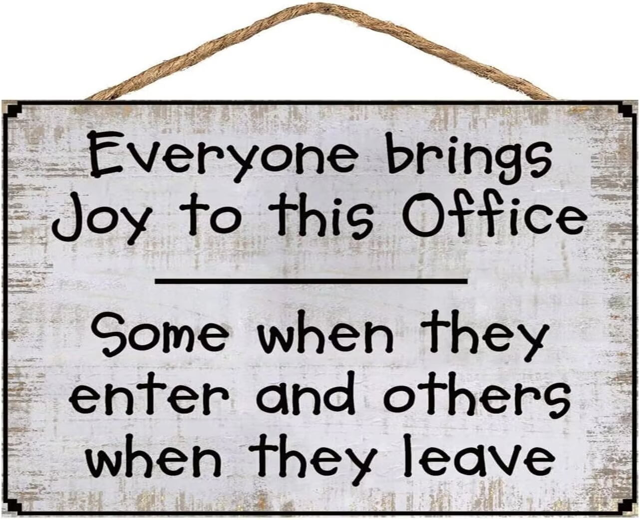 Gooapds Vintage Wood Sign Everybody Brings Joy to This Office Door