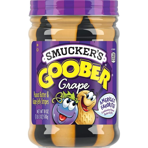 Goober Butter and Grape Jelly Stripes, 18 Ounces (Pack of 2)