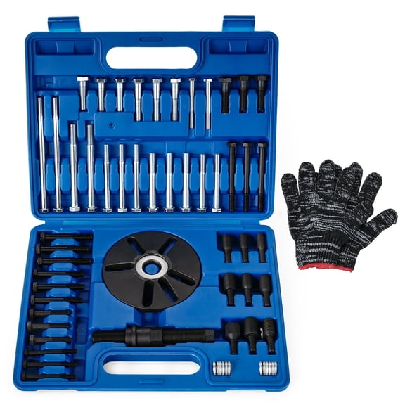 59 Pcs Harmonic Balancer Puller & Installer Set, Flywheel Remover, Crankshaft Pulley Removal & Steering Wheel Pulling Tool Kit, Compatible with Buick Regal Lacrosse GL8