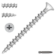 Goobetter Wood Screws 3 Inch,350pcs #9 x 3 Flat Head Phillips Self-Drilling Wood Screws,S2 PH2 Phillips Drill Bit Included,Carbon Steel,Rust Resistant