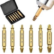 Goobetter Professional Screw Extractor Kit 6Pcs | High Speed Steel Bolt & Screw Remover | Damaged Screw Drill Bit Set for Broken Bolts
