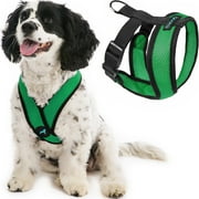 Gooby Comfort X Head-In Harness - Hunter Green, Medium - Breathable, Lightweight, Wrinkle Free Mesh Harness with Patented Choke-Free X Frame for Small Dog and Medium Dog Indoor and Outdoor use