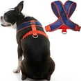 thumbnail image 1 of Gooby Comfort X Head-In Harness - NAVY & RED, Small - Breathable, Lightweight, Wrinkle Free Mesh Harness with Patented Choke-Free X Frame for Small Dog and Medium Dog Indoor and Outdoor use, 1 of 5