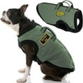 thumbnail image 1 of Gooby Dog Vest - Green, X-Large - Dog Jacket Coat with Lift Handle and D Ring - Zipper Closure and Stretch Chest Small Dog Sweater, 1 of 5