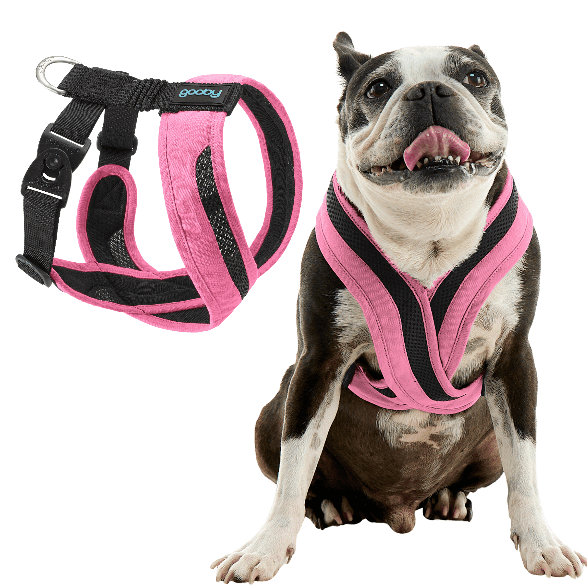 Gooby Escape Free Comfort X One Harness Flamingo Pink Large Comfortable Shock Absorbing Escape Free and Choke Free Harness for Small Dog and Medium Dog Walmart